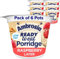 Ambrosia Raspberry Layered Porridge Pots With British Wholegrain Oats, Ready-to-Eat, 210 g (Pack of 6)