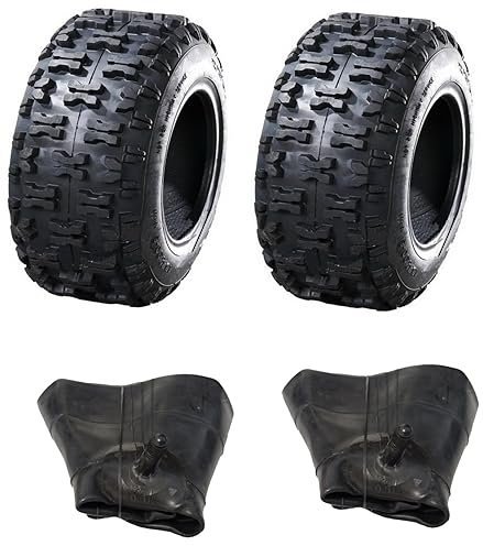 HAKUBA 2X Schlauch + Reifen 18x6.50-8 P5016 Rasenreifen Rasenmäherreifen 18x6.5-8 18 x 6.5-8 18 x 6.50-8 Reifen für Rasentraktor Aufsitzmäher Schneeräumer