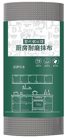 Essuie-tout en Papier de Cuisine, Utilisation Humide et Sèche, Usage Unique, en Tissu Non tissé, Essuie-tout Lavables, Chiffon de Cuisine, Rouleaux de Papier à Vaisselle pour