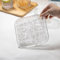 HOMIES Lot de 6 petites assiettes à dessert carrées en verre de 15,2 cm pour apéritif, fruits, salade et gâteau (rayures horizontales)