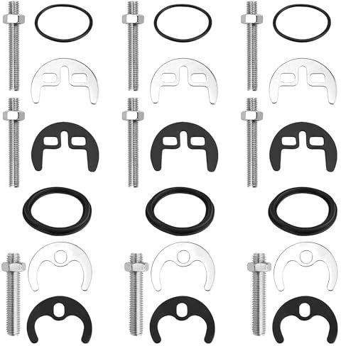 6 Stücke Wasserhahn-Armaturen, Armaturen Befestigung, Wasserhahn Befestigungswerkzeug, Befestigungsset-Set für Waschbecken und Spülbecken, Geeignet für Küche, Bad, Waschküche