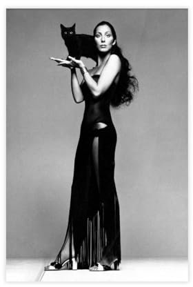 bacrhjlb Vintage-Cher-Poster, schwarz-weiß, feministisches Poster, Leinwandposter, Schlafzimmer, Dekoration, Landschaft, Büro, Raumdekoration, Geschenk, 30 x 45 cm