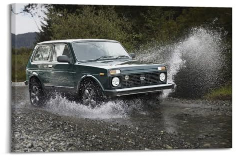 UNSGA Sportwagen-Poster, Lada Niva, Geländewagen-Poster, dekorative Malerei, Leinwand, Wandposter und Kunstdruck, moderne Familienschlafzimmer-Dekoration, Poster, 40 x 60 cm
