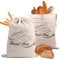 NVGVUP 2 Stück Brotbeutel Leinen mit TPU Innenfutter, Brotbeutel Aufbewahrung Frischhalten, Brotsack Leinen Groß, Wiederverwendbare Leinenbeutel für Brot(38 × 30 cm)