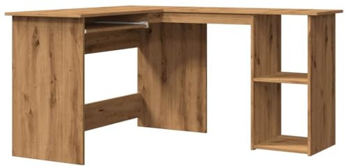 vidaXL Eckschreibtisch Artisan-Eiche 120x140x75 cm Holzwerkstoff, Schreibtisch, Computertisch, Bürotisch, Büroschreibtisch, Studiertisch, Arbeitstisch
