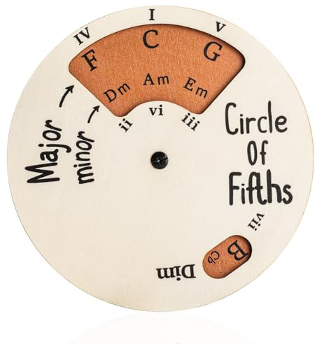 Holz-Melodie-Werkzeug, 16 cm, Kreis der Fünftel, Rad, Akkord-Werkzeug, Akkord-Rad für Musiker, Songwriter, Übung, Musikinstrumente, Zubehör für Gitarre, Bass, Klavier, Violine