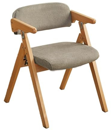 CLLXDZ Klappstuhl gepolstert, Gartenstuhl klappbar for Zuhause, Klappstuhl holzaus Holz mit Rückenlehne auf dem Balkon, Klappstuhl esszimmer for den Innenbereich(White)