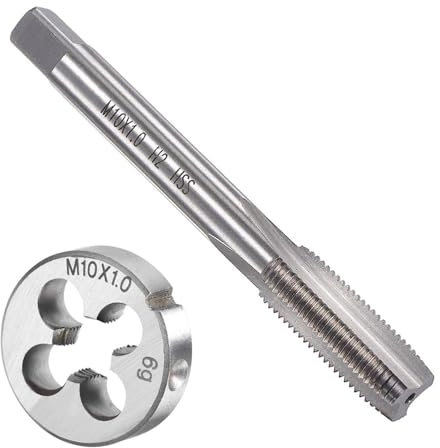 M10 X 1 Metrisch Gewindeschneid M10 X 1 Handgewindebohrer Feingewinde Gewindebohrer Feingewinde Gewindebohrer Gewindebohrer aus HSS Stahl Gewindeschneidzeug-Satz für Metrische Innen- und Außengewinde