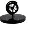 SMZhomeone Fontaine solaire avec lumières LED pour jardin, paysage, piscine, terrasse, arrière-cour, 18 cm, noir