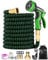 Flexibler Gartenschlauch 15m/50FT, Flexibler Gartenschlauch Dehnbarer mit 10-Funktionsdüse Brause, 3/4 und 1/2 Zoll Messinganschlüssen, Garden Hose für Gartenarbeit, Waschen und Gießen
