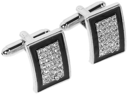 minkissy 1paar Manschettenknöpfe Mit Tropfenöl Und Strass Für Herren Hochwertige Accessoires Für Anzug Hochzeit Geschäftsveranstaltungen Und Partys Stilvoller Look Für