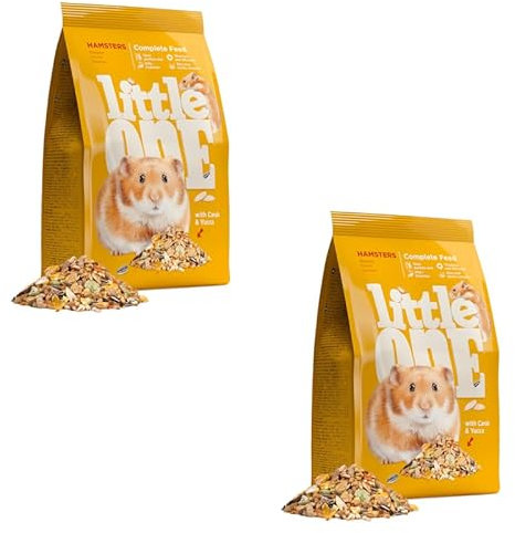 Little One Alleinfutter für Hamster, Kleintierfutter | Doppelpack | 2 x 900 g | Ausgewogene Zusammensetzung | Aus Weizen, rote Hirse, Gerste, Maisflocken, Kürbiskernen und vielem mehr
