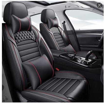 SAHFEE Coprisedili universali per auto per Alfa Romeo 159 2005 – 2012, linea nera e rossa Deluxe