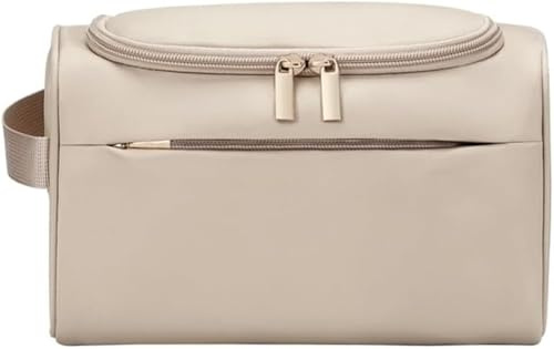 AQKKMN Lazy person storage bag portable travel makeup bag large capacity solid color portable wash bag(White)