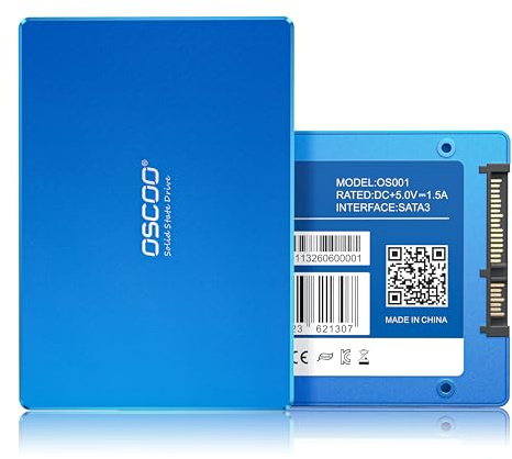 OSCOO 1To Disque Dur SSD SATA 2.5 3D NAND 560 Mo/s SSD Interne | Pour Bureau / Ordinateur Portable / Tout-en-Un,Facile à installer et remplacer,Interface 6Gbps
