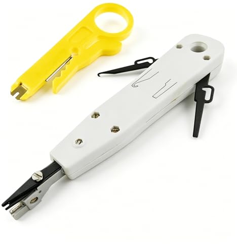 1PCS Punch Down Tool,Ethernet Tool for RJ45 Socket Cat5/Cat6/Cat7 & Telephone Cable Impact Terminal Insertion Tools with Wire Stripper Combo