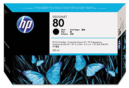 HP C4871A 80 Tintenpatronen Standardkapazität 350 ml 1er-Pack, schwarz