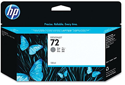 HP 72 Grau 130 ml Original Druckerpatrone (C9374A) mit originaler HP Tinte für T2300 eMFP, T1300, T1200, T1120, T1100, T1100 MFP, T795, T790, T770, T620, T610 & T600 Großformatdrucker