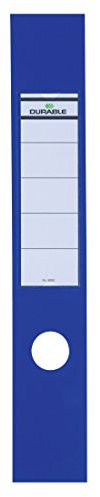 Durable Ordofix Ordnerrückenschilder (selbstklebend, mit Loch) Beutel à 10 Stück, blau, 809006