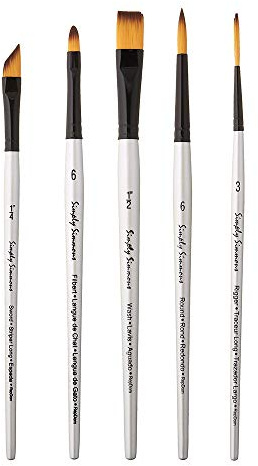 Daler-Rowney Simply Simmons Pure Spring Watercolor Brush Set, 5 Piece, 1 Count