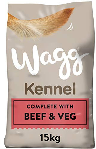 Wagg Kennel Complete Dry Adult Dog Food Beef & Veg 15kg - Meaty Ingredients Come 1st