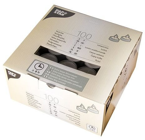100 Teelichte Ø 38 mm · 23 mm weiss · mit langer Brenndauer 8 h (82674)