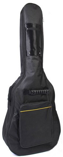 Accessotech - Custodia imbottita per chitarra acustica e classica di dimensioni standard, Nero