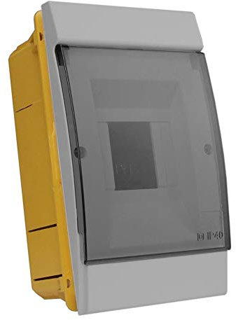 Unterputz Verteilerkasten IP40 2/4 Module Sicherungskasten Unterverteilung Unterverteiler grau Marlanvil 0803