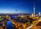 wandmotiv24 Fototapete Berlin skyline, XXL 400 x 280 cm - 8 Teile, Wanddeko, Wandbild, Wandtapete, Großstadt, Deutschland M0290