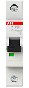ABB 2 cds271001r0404 Système Pro M Compact Disjoncteur miniature, pôle unique, Type C, 40 A Courant nominal, 88 mm H x 17,5 mm W x 69 mm D
