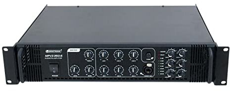 OMNITRONIC MPVZ-350.6 Mischverstärker | 6-Zonen-ELA-Mono-Mischverstärker, 350 W, Zonen regelbar