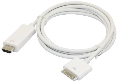 Memwah® NEW 1.8M 6ft HDMI HDTV AV Cable Compatible for iPad 2 3 / iPod Touch 4 / iPhone 4S with Standard 30 pin fat Connector/Dock to TVs Projectors Monitors