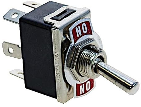 Interruptor doble desviador de palanca 220 V 12 V 24 V de panel bipolar on-on con terminales faston 6,3 mm