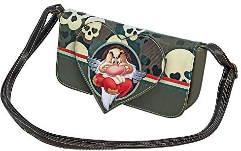 Karactermania Sieben Zwerge Skull-Handy Schultertasche Umhängetasche, 24 cm, Green