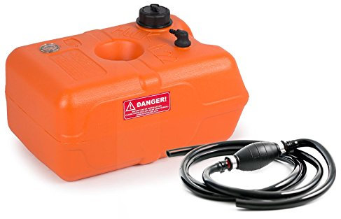 wellenshop Benzintank Bootstank 30 Liter mit Pumpball und Benzinschlauch 2,15 m, mit Tankanzeige