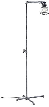 Trio Leuchten Stehleuchte 407000188 Gotham, Metall silberfarbig antik, exkl. 1 x E27