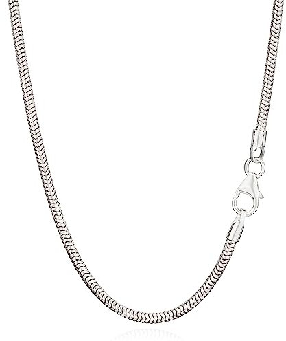 NKlaus 55cm Schlangenkette 925 Silber elegante Halskette Breite: 1,9mm Collier 8g schwer 8720