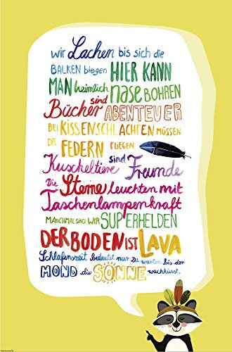 Close Up Kinderzimmer-Regeln Poster Premium Kinder-Plakat 91,5 x 61 cm