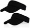 2 Pack Schwarz Sonnenblenden für Frauen und Mädchen, Lange Brim Dickere Schweißband Einstellbare Velcro-Hut für Golf Radfahren Angeln Tennis Jogging und andere Sportarten