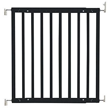 Safetots Chunky Wooden Screw Fit Stair Gate, Black, 63.5cm - 105.5cm, Wood Baby Gate, Screw Fit Safety Barrier, Stylish Design and Practical Safety Gate, Easy Installation
