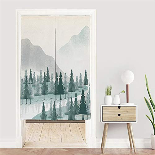 Liveinu Japonais Noren De Rideau & Embrasure De Rideau Rideau de Porte avec Tension Rod Porte Fenêtre Rideaux Panneau Tenture Tapisserie Décoration 80x120cm Style 14
