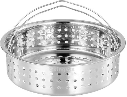 Skingwa Cesta de vapor, inserto de cesta de vapor para 6,8 ollas (agujero grande)