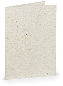 PAPERADO 25 Faltkarten DIN B6 - Terra Vanilla Creme Beige - 220 g/m² - 12 x 16,9 cm - Blanko Doppelkarten Klappkarten Basteln Einladungskarten