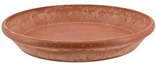 Arcadia Garden Products PSW Pot Collection Plant Saucer Drip Tray, Durable Water Tray for Indoor and Outdoor Flower Plant Pots and Planters, 10-inch, Terra Cotta Marble Color