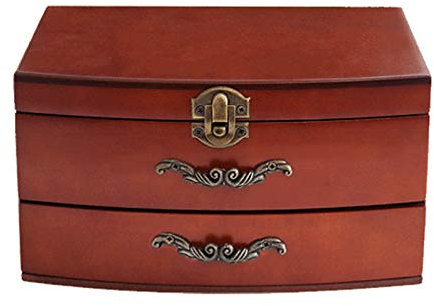 E-isata Solid Wooden Jewellery Box Storage Box Organizer for Earring Bracelet Gift for Women Girlfriend Birthday Aniversary