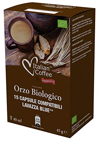 Espresso Italiano 90 Capsule Compatibile con Lavazza Blue (15 unità (Confezione da 6), Orzo)