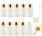 Yalbdopo 10Pcs, 5ml Frosted Clear Glass Bottles with Dropper Pipettes, Mini Empty Dropper Bottles Gold Cap Refillable Sample Container for Essential Oil/Massage Oil/Chemical Liquid