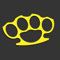 Decus Schlagring Brass Knucles UFC MMA XL 0167 (neon gelb) // Sticker OEM JDM Style Aufkleber