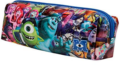Disney Monsters & Co University-Astuccio Quadrato, Multicolore, 21 x 7 cm