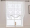 Lactraum Tenda a pacchetto per cucina, colore bianco, trasparente, ricamata, vintage, classico, in voile, 80 x 120 cm (larghezza x altezza)